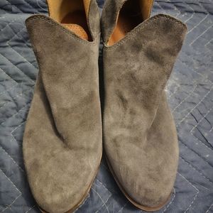 Lucky Brand Grey Suede Ankle Boot